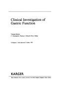 Clinical investigation of gastric function by C. Scarpignato