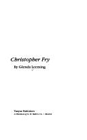 Cover of: Christopher Fry by Glenda Leeming