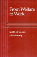 Cover of: From welfare to work by Judith M. Gueron