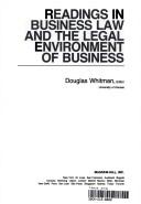 Cover of: Readings in business law and the legal environment of business by Douglas Whitman, editor.
