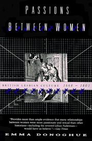 Cover of: Passions Between Women by Emma Donoghue, Emma Donoghue