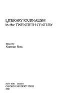 Cover of: Literary journalism in the twentieth century