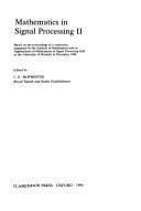 Front cover of Mathematics in signal processing II by Unknown