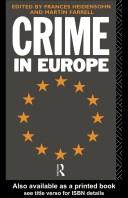 Cover of: Crime in Europe