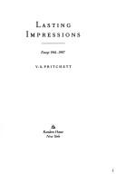 Cover of: Lasting impressions: essays, 1961-1987