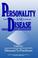 Cover of: Personality and disease