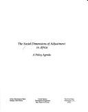 Cover of: The Social dimensions of adjustment in Africa: a policy agenda