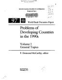 Cover of: Problems of developing countries in the 1990s by International Bank for Reconstruction and Development.