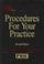 Cover of: Patient care procedures for your practice