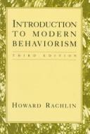 Introduction to modern behaviorism by Howard Rachlin