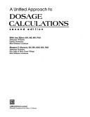 Cover of A unified approach to dosage calculations