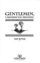 Cover of: Gentlemen, I address you privately