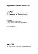 CAPD--a decade of experience by European Symposium on Peritoneal Dialysis (2nd 1989 Alicante, Spain)