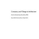 Cover of: Constancy and change in architecture