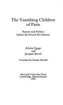 Cover of: The vanishing children of Paris by Arlette Farge