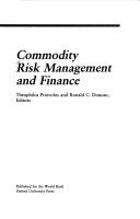 Cover of: Commodity risk management and finance