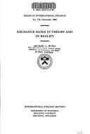 Cover of: Exchange rates in theory and in reality