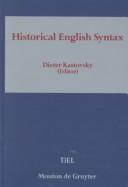 Cover of: Historical English syntax