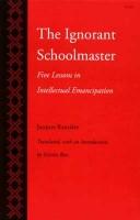 Cover of: The ignorant schoolmaster by Jacques Rancière