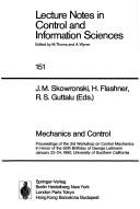 Mechanics and control by Workshop on Control Mechanics (3rd 1990 University of Southern California)