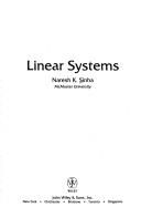 Cover of: Linear systems by Sinha, N. K.