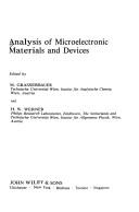 Cover of: Analysis of microelectronic materials and devices