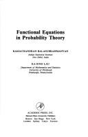 Cover of: Functional equations in probability theory by Ramachandran Balasubrahmanyan