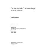 Cover of: Culture and commentary: an eighties perspective