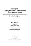 Cover of: Abridged Dewey decimal classification and relative index
