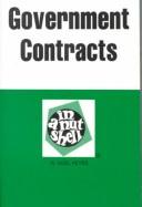 Cover of: Government contracts in a nutshell