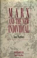 Cover of: Marx and the new individual