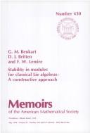 Cover of: Stability in modules for classical lie algebras: a constructive approach