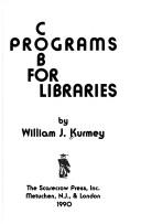 COBOL programs for libraries by William J. Kurmey