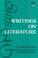 Cover of: Writings on literature