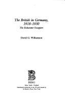 Cover of: The British in Germany, 1918-1930: the reluctant occupiers