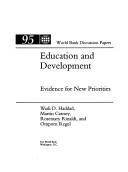 Cover of: Education and development: evidence for new priorities