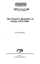 The Peoples Republic of China, 1978-1990