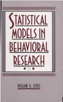 Cover of: Statistical models in behavioral research
