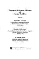 Cover of: Treatment of gaseous effluents at nuclear facilities