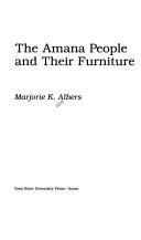 Cover of: The Amana people and their furniture