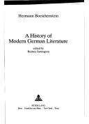 Cover of: A history of modern German literature