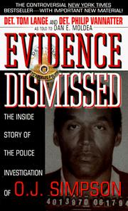 Cover of: Evidence Dismissed by Tom Lange, Phillip Vannatter, Dan E. Moldea