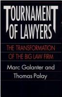 Cover of: Tournament of lawyers by Marc Galanter