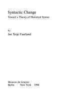 Cover of: Syntactic change: toward a theory of historical syntax