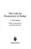 The call for democracy in Sudan by John Garang