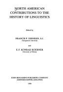 Cover of: North American contributions to the history of linguistics
