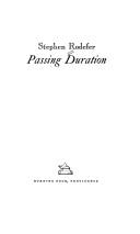 Cover of: Passing duration | Stephen Rodefer