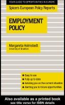 Cover of: Employment policy | 