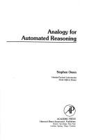 Cover of: Analogy for automated reasoning