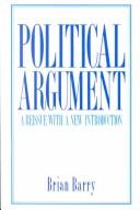 Cover of: Political argument: a reissue with new introduction